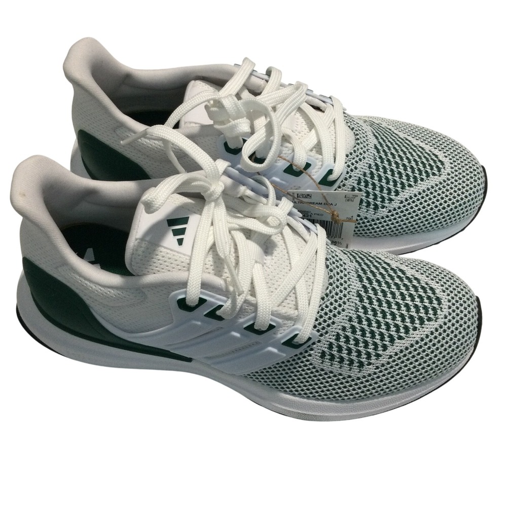 Adidas Ultradream DNA J White Collegiate Green Running Shoes JR1421 Mens 4.5
